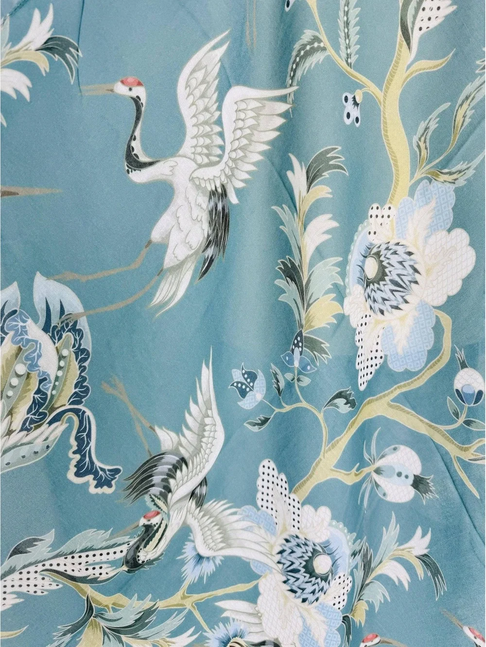 JC071150 Teal-Multi Crane Scarf